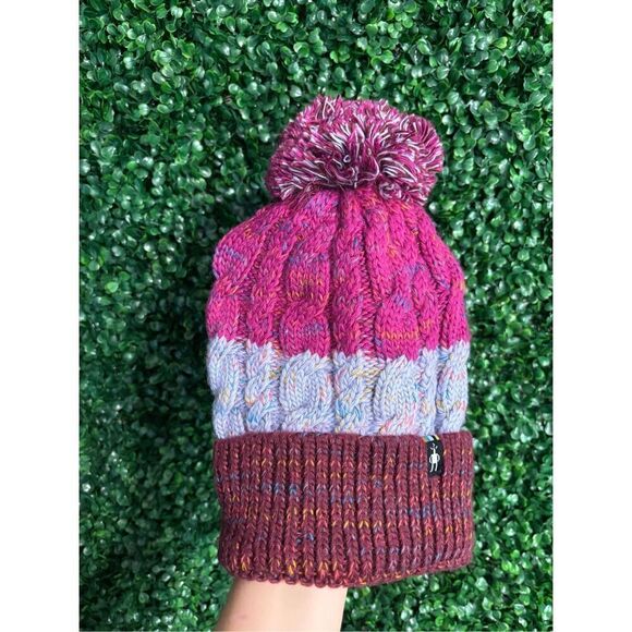 Smartwool Womens Isto Retro Beanie Hat One Size Chunky Knit Stripe Merino Wool N - Picture 1 of 4